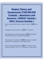 Engine Theory and&NewLine;Components F100-PW-229&NewLine;Turbojet &vert; Questions and&NewLine;Answers &vert; 2026&sol;27 Update &vert;&NewLine;100&percnt; Correct Graded &plus;&NewLine;What is the basic airflow direction through the engine&quest; -FWD to&NewLine;AFT&period;&NewLine;What happens before combustion&quest; -Air is compresse