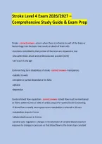 Stroke Level 4 Exam 2026&sol;2027 &ndash; Comprehensive Study Guide & Exam Prep &NewLine;  &NewLine; &NewLine;