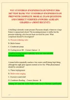 NYC CUSTODIAN ENGINEER EXAM AND PRACTICE EXAM NEWEST 2026&sol; 2027 TEST BANK&vert; NYC CUSTODIAN ENGINEER EXAM PREP WITH COMPLETE 300 REAL EXAM QUESTIONS AND CORRECT VERIFIED ANSWERS&sol; ALREADY GRADED A&plus; &lpar;MOST RECENT&excl;&excl;&rpar; 