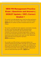 HESI PN Management Practice&NewLine;Exam &vert; Questions and Answers &vert;&NewLine;2026&sol;27 Update &vert; 100&percnt; Correct&NewLine;Graded &plus;&NewLine;The practical nurse &lpar;PN&rpar; identifies that a newly prescribed medication is&NewLine;listed on the client's list of allergies&period; Which action should the PN ta