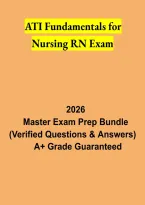 ATI Fundamentals for Nursing RN Exam 2026 &vert; Study Guide&comma; Practice Questions & Exam Review