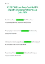 CUSECO Exam Prep-Certified US&NewLine;Export Compliance Officer Exam&NewLine;Q&A 2026