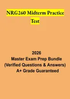 NRG260 Midterm Practice Test 2026 &vert; Adult Health I Nursing Exam Study Guide & Review