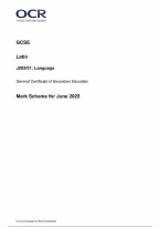 OCR GCSE Latin Paper 1 Language Mark Scheme 2025