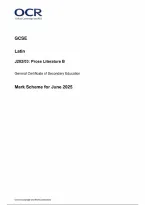 OCR GCSE Latin Paper 3 Prose Literature B Mark Scheme 2025