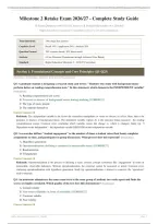 MILESTONE 2 RETAKE ACTUAL EXAM 2026&sol;2027 &vert; All Answers Study Guide Package Deal &vert; Complete Questions & Verified Answers &vert; Pass Guaranteed - A&plus; Graded