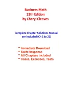 Business Math 12th Edition Cheryl Cleaves Solutions Manual Ch&period; 1-21