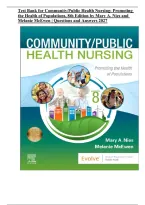 Test Bank for Community&sol;Public Health Nursing 8th Edition by Mary A&period; Nies & Melanie McEwen &vert; Questions & Answers 2027