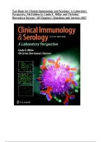 Test Bank for Clinical Immunology and Serology&colon; A Laboratory Perspective&comma; 5th Edition by Linda E&period; Miller & Christine Dorresteyn Stevens &vert; All Chapters &vert; Questions & Answers 2027