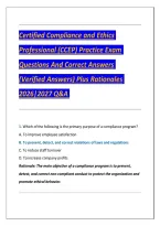 CCEP Exam 2026&sol;27 &vert; Certified Compliance & Ethics Practice Questions