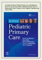 Test Bank for Burns&rsquo; Pediatric Primary Care 8th Edition by Dawn Lee Garzon&comma; Mary Dirks&comma; Martha Driessnack & Others &vert; 2027