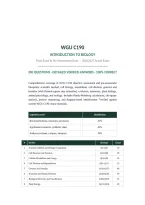 WGU C190 INTRO TO BIOLOGY FINAL & PRE-ASSESSMENT ACTUAL EXAM 2026&sol;2027 &vert; 300 Questions with Detailed Verified Answers & Rationales &vert; Pass Guaranteed - A&plus; Graded&NewLine;&NewLine;