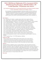 WGU C960 DISCRETE MATHEMATICS II PRE ASSESSMENT GFO1 PGFO QUESTIONS AND CORRECT ANSWERS PLUS RATIONALES&vert; INSTANT DOWNLOAD
