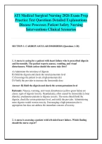 ATI Medical Surgical Nursing 2026 Exam Prep &NewLine;Practice Test Questions Detailed Explanations &NewLine;Disease Processes Patient Safety Nursing &NewLine;Interventions Clinical Scenarios 