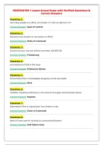 FIREFIGHTER 1 Latest Actual Exam with Verified Questions &&NewLine;Correct Answers