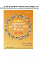 Test Bank For Community and Public Health Nursing&colon; Promoting the Public&rsquo;s Health 10th Edition By Cherie L&period; Rector & Mary Jo Stanley &vert; ISBN 9781975123048 &vert; Chapters 1&ndash;30