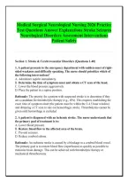 Medical Surgical Neurological Nursing 2026 Practice &NewLine;Test Questions Answer Explanations Stroke Seizures &NewLine;Neurological Disorders Assessment Interventions &NewLine;Patient Safety 