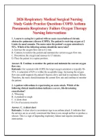 2026 Respiratory Medical Surgical Nursing &NewLine;Study Guide Practice Questions COPD Asthma &NewLine;Pneumonia Respiratory Failure Oxygen Therapy &NewLine;Nursing Interventions