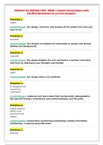 GOOGLE UX DESIGN CERT&period; WEEK 1 Latest Actual Exam with&NewLine;Verified Questions & Correct Answers