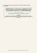NABIP Medicare Advantage Certification Final Exam 2026&sol;2027 &vert; 50 Verified Questions & Answers &vert; National Association of Benefits and Insurance Professionals Prep &vert; 3 Core Domains &vert; Instant Download