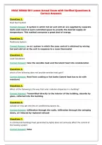 HVAC BOMA 501 Latest Actual Exam with Verified Questions &&NewLine;Correct Answers&NewLine;