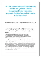 NCLEX Pathophysiology 2026 Study Guide &NewLine;Practice Test Questions Detailed &NewLine;Explanations Disease Mechanisms &NewLine;Assessment Findings Nursing Interventions &NewLine;Clinical Scenarios