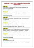 HVACR UNIT 33 Latest Actual Exam with Verified Questions &&NewLine;Correct Answers