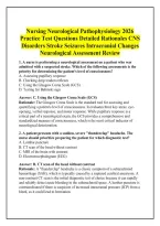 Nursing Neurological Pathophysiology 2026 &NewLine;Practice Test Questions Detailed Rationales CNS &NewLine;Disorders Stroke Seizures Intracranial Changes &NewLine;Neurological Assessment Review