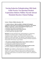 Nursing Endocrine Pathophysiology 2026 Study &NewLine;Guide Practice Test Questions Detailed &NewLine;Explanations Diabetes Mellitus Thyroid Adrenal &NewLine;Metabolic Disorders Clinical Findings 