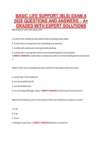 BASIC LIFE SUPPORT &lpar;BLS&rpar; EXAM A &NewLine;2026 QUESTIONS AND ANSWERS &ndash; A&plus; &NewLine;GRADED WITH EXPERT SOLUTIONS