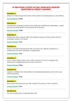 IS 3003 EXAM 2 LATEST ACTUAL EXAM WITH VERIFIED&NewLine;QUESTIONS & CORRECT ANSWERS