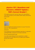 physics 101 &vert; Questions and&NewLine;Answers &vert; 2026&sol;27 Update &vert;&NewLine;100&percnt; Correct Graded &plus;&NewLine;Four students measure the mass of an object&comma; each using a different&NewLine;scale&period; They record their results as follows&colon; Which student used the least&NewLine;precise scale&quest;&NewLine;C&period; 50