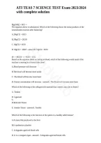 ATI TEAS 7 Science Test Exam &ndash; Practice Questions with Verified Answers & Detailed Rationales &lpar;2024&sol;2025&rpar;