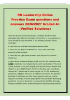 RN Leadership 3 Exam Questions and Answers A&plus; Graded 2026&sol;2027 Edition for Guaranteed Distinction Success the registered nurse is teaching a newly hired nurse about communicating with delegatees during delegation&period; which statement made by the newly h