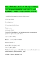 FCLE Review Study Guide&colon; Florida Civic Literacy Exam Practice Questions with Verified Answers & Landmark Supreme Court Cases &lpar;2026-2027 Edition&rpar;