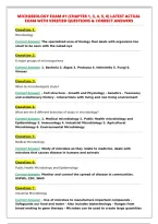 MICROBIOLOGY EXAM &num;1 &lpar;CHAPTER 1&comma; 3&comma; 4&comma; 5&comma; 6&rpar; LATEST ACTUAL&NewLine;EXAM WITH VERIFIED QUESTIONS & CORRECT ANSWERS