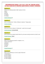 MICROBIOLOGY EXAM 1&comma; CH&period;1-3 & 7&comma; UTA&comma; DR&period; THOLEN LATEST&NewLine;ACTUAL EXAM WITH VERIFIED QUESTIONS & CORRECT ANSWER
