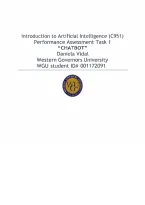 WGU C951 Task 1 Introduction to Artificial Intelligence &ndash; Chatbot Implementation & Technical Report &lpar;Pandorabots&comma; AIML&comma; & Career Advisor Bot&rpar;&period;pdf&NewLine;&NewLine;