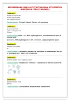 MICROBIOLOGY EXAM 1 LATEST ACTUAL EXAM WITH VERIFIED&NewLine;QUESTIONS & CORRECT ANSWERS