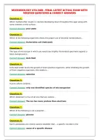MICROBIOLOGY UTA 2460 - FINAL LATEST ACTUAL EXAM WITH&NewLine;VERIFIED QUESTIONS & CORRECT ANSWERS