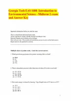 Georgia Tech EAS 1600- Introduction to Environmental Science - Midterm 2 exam and Answer Key&period;pdf&NewLine;&NewLine;
