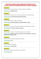 MISSOURI NURSING HOME ADMINISTRATOR EXAM LATEST&NewLine;ACTUAL EXAM WITH VERIFIED QUESTIONS & CORRECT ANSWERS