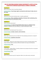 MN 551 MIDTERM REVIEW PURDUE UNIVERSITY LATEST ACTUAL&NewLine;EXAM WITH VERIFIED QUESTIONS & CORRECT ANSWERS