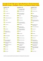 Georgia Tech EAS 1600- Introduction to Environmental Science Exam 1 Multiple Choice Test Bank & Study Guide&period;pdf&NewLine;&NewLine;