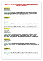 NACE CIP 1 LATEST ACTUAL EXAM WITH VERIFIED QUESTIONS &&NewLine;CORRECT ANSWERS