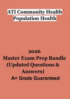ATI Community Health Population Health Exam 3 2026 &vert; Nursing Study Guide&comma; Practice Questions&comma; Review & Exam Prep PDF