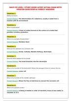 NACE CIP LEVEL 1 STUDY GUIDE LATEST ACTUAL EXAM WITH&NewLine;VERIFIED QUESTIONS & CORRECT ANSWERS