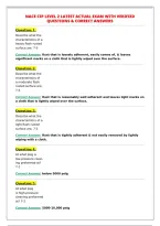 NACE CIP LEVEL 2 LATEST ACTUAL EXAM WITH VERIFIED&NewLine;QUESTIONS & CORRECT ANSWERS