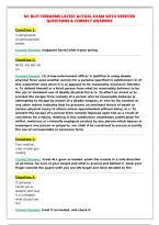 NC BLET FIREARMS LATEST ACTUAL EXAM WITH VERIFIED&NewLine;QUESTIONS & CORRECT ANSWERS