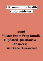 ATI Community Health Study Guide Test 2026 &vert; Nursing Practice Questions&comma; Exam Review&comma; Study Notes & Test Prep PD